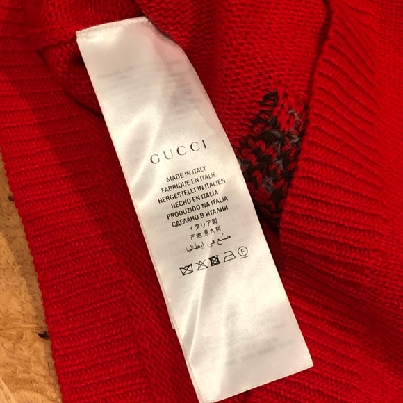 GUCCI Embellished Rhinestone Crewneck Cat Sweater - Picture 5 of 7